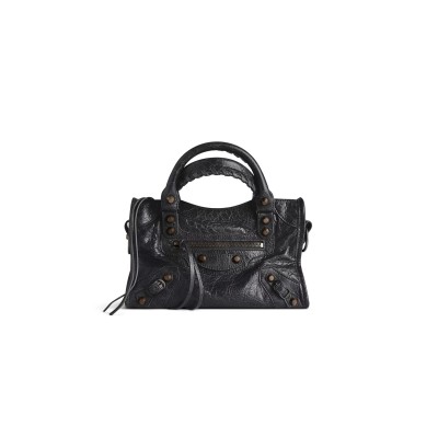 BALENCIAGA WOMEN'S LE CITY BAG MINI IN BLACK 8063952ABEK1000 (23.8*16*6.3cm)